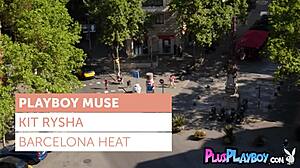 feeling so amazing as kit rysha rips clothes for outdoor striptease