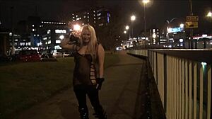 Blonde Babe Flashes Downtown