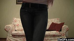 Blonde Amateur Performs Striptease On Webcam