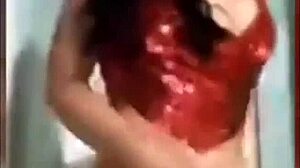 Peruvian Teen 18+ Cousin Twerking in Red Thong Live