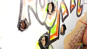 Brunette Milf Craves Big Cock In Gloryhole