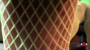 Worship My Green Fishnets Feet In Ebony Domination!