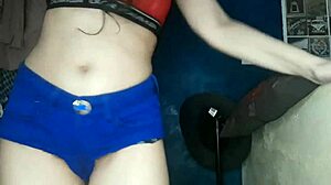 hot college woman with natural tits and big ass gets fucked in costume with creampie and cumshot