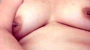 Intense vibrator use on dry pussy lips