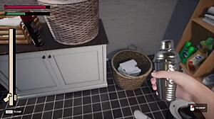 Stepmom stuck in washing machine, wild gameplay! 😜