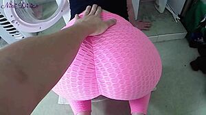 fucking my step sister’s big ass while she’s stuck in the washing machine