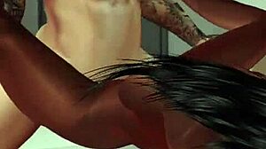 fucking that dream black girl in hentai anime with big cock assfucking 😍