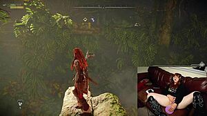 gamer slut got caught masturbating with cam still rolling