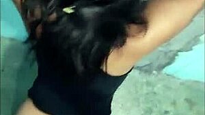 Fucking brunette against the wall!