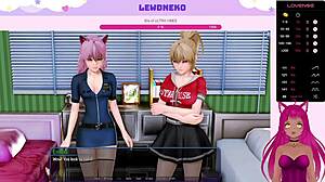 Vtuber Lewdneko dives into harem hotel part 14 with big tits and creampie action 😈