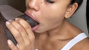 Girlfriend's Sloppy Blowjob with Deep Throat POV