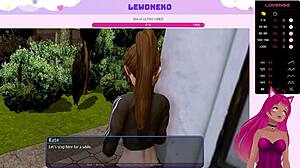 Vtuber Lewdneko dives into harem hotel part 14 with big tits and creampie action 😈