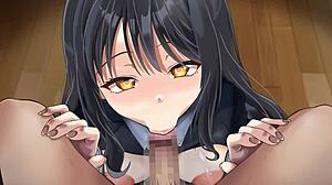 junior experiences his first blowjob in this hentai anime adventure