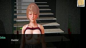 Big Tits Redhead in 3D Anime Family Game