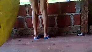 A Colombian student gets an upskirt peek.