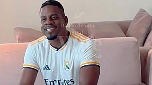 Big black cock fucks hot asian wife Lina Nakamura hard while cuckold John Coffee jerks off, cumshot on face