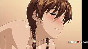 crashing girls scissoring hard in this taboo threesome