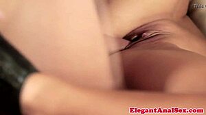 The classy babe gets assfucked in extreme closeup