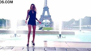 Melena Maria Rya In Public Outdoor Scene In Paris