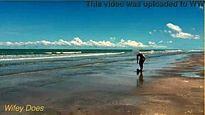 Wife Feels Thrill Flashing Nude on Public Beach