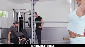 Freeuse training session with favorite coach contrasts intense positions