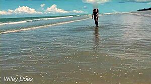 Wife Feels Thrill Flashing Nude on Public Beach