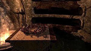 Redhead goth lesbian rips clothes, licks big tits, dives into pussy