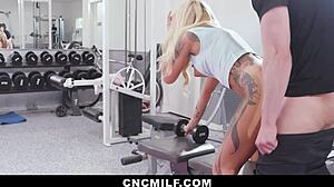 Freeuse training session with favorite coach contrasts intense positions