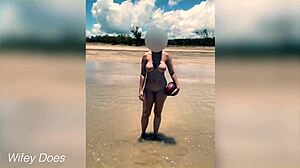 Wife Feels Thrill Flashing Nude on Public Beach
