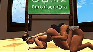 Intense Fucking In Classroom With Big Tits Leading To Orgasm