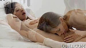 I watch girls licking and fingering each other passionately