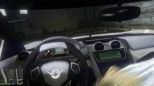 Whoa, picking up this hot hooker in GTA 5 for some wild car sex action in first person 😏🚗