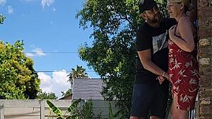 outdoor quickie busted by nosy neighbor watching