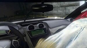 Whoa, picking up this hot hooker in GTA 5 for some wild car sex action in first person 😏🚗