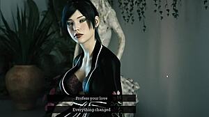 She begs for release in 3D anime outfit