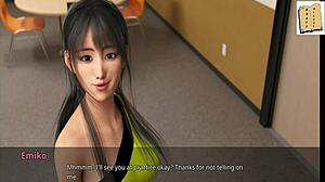 Does Emiko in WVM 97 show off her big tits and ass?