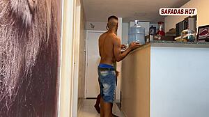 Beautiful Latina Milf in Lingerie Sucks Big Cock POV