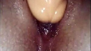 Milf Dildoing Her Pussy Hard and SQUIRTING Wildly for Her Boyfriend