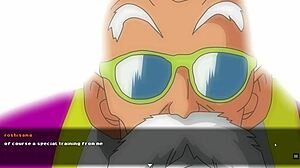 Super Slut Z Tournament Parody Features Dragon Ball Game with Maron Fucking Old Master Roshi in Contest