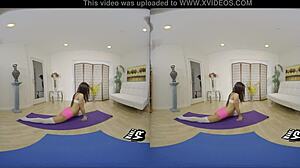 Hot Yoga Girl Rides Monster Cock In VR Reality
