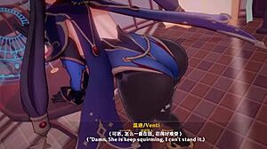 Mona seduces with intense cowgirl riding in hentai anime blowjob scene.