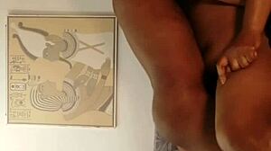 Roxy the bbw gives an intense blowjob to a big cock.