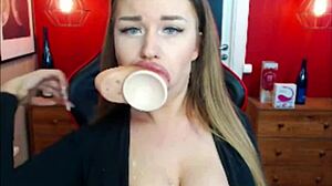 can you deepthroat that big dildo with blue eyes?