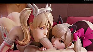 ball sucking sluts go deepthroat in 3d sfm cartoon compilation