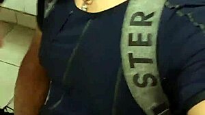 Bisexual Machos Getting Oral in Public Metro Bathroom