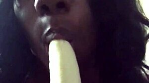 dicksucking this banana like a pro with sexfeene 🍌😜 deepthroat gagging