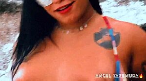 Angel Takemura Does Topless For Surfers!