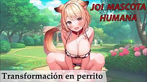 i'm your spanish joi master, transform into a puppy slave