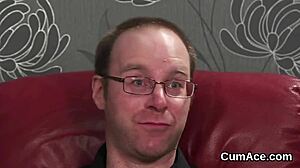 Slutty Centerfold Swallows Cumshot