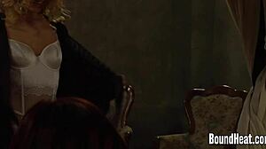 nude lesbian slaves finger mistress's pussy hard!